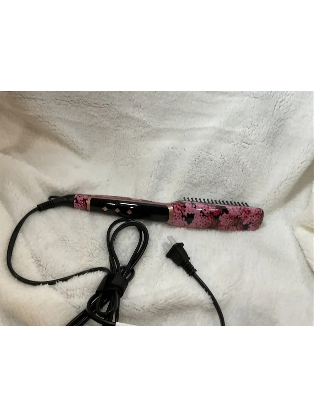 NIB Calista TrainglPro Heated Detailer Brush in Black And Rose Gold-NEW